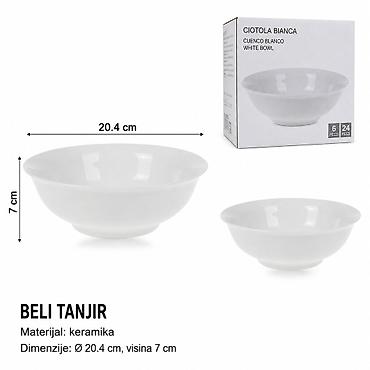 KMT Činija beli dno 5403365 Univerzalna bela činija od keramike
