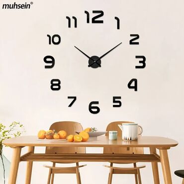 divar dekorları: Divar saatı 3D divar saati Rəqəmsal divar saatlari Ölçülerine göre