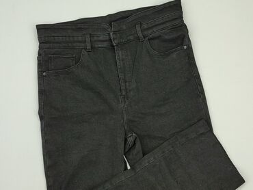 spodenki czarne dżinsowe: Jeansy, SinSay, XL (EU 42), stan - Dobry