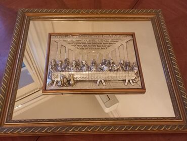 ofis sekilleri: Картина зеркалом внутри посеребрянная