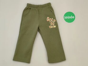 Spodnie: Spodnie, 2 lata, wzrost - 92 cm., wzór - Jednolity kolor, kolor - Zielony