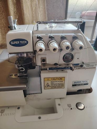 tikis masnlari: SUPER TECH ST757F sənaye overlok tikiş maşını – stol və ayaq pedallı — 1