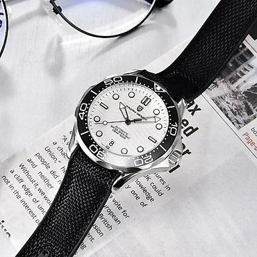 Ručni satovi: PAGANI DESIGN PD-1685 - 42mm - Bela - Omega Homage Potpuno nov muški — 1