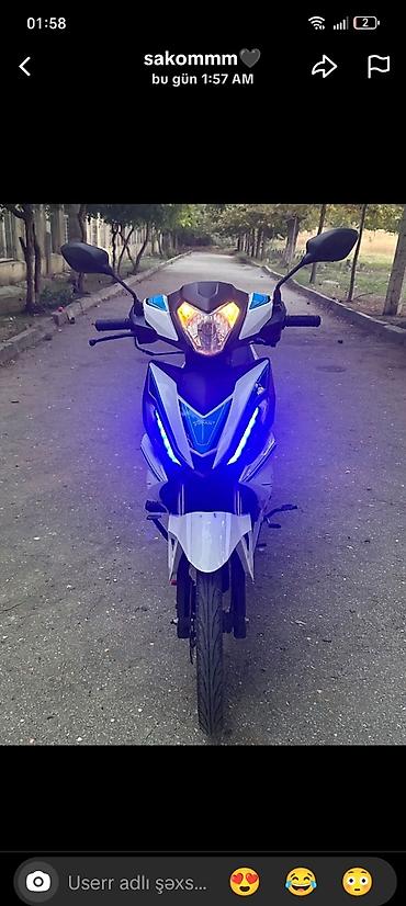 Мопеды, скутеры: Model: s50 (Jufan) Cub tipli motosiklet Rəng: ağ-qara-mavi aktsentlər — 3