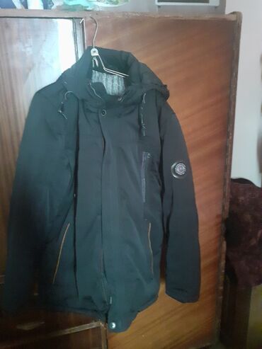 пуховики больших размеров: Эркектердин курткасы, 6XL, Outerwear, Жаңы, түсү - Кара