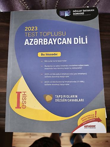 tar satışı: Məhsul: 2023 “Test Toplusu – Azərbaycan dili”, I hissə Tərtibatçı — 1