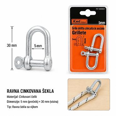 KMT Šekla 9368831 Ravna cinkovana šekla sa vijkom, pogodna za