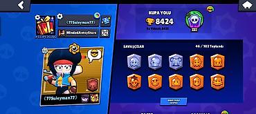 rubik kubu: Brawl Stars oyun hesabı - Kupa yolu: 8424 (ən yüksək 8425) - Liqa — 1