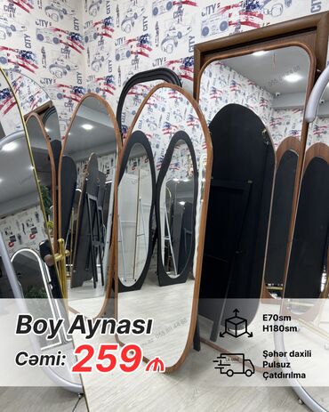 Güzgülər: Güzgü Döşəmə üstü, Sadə, Arxa işıqlı — 8