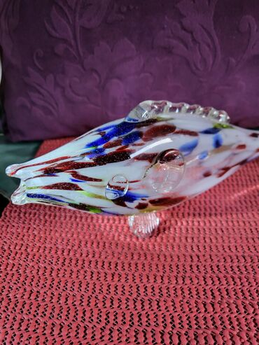 Staro posuđe i escajg: Murano nova figura duvano staklo. iz 60-ih. Duzina. 29,5cm — 6