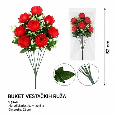 tamjanika cvece slike: KMT 9 ciklama 711088 Buket veštačkih ruža sa 9 glava, namenjen za — 1