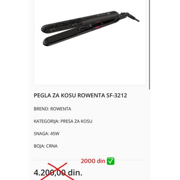 pegla za kosu gorenje: Savršena pegla za kosu za samo !