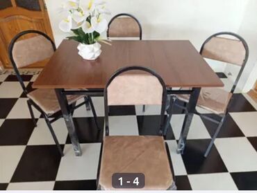 Masa və oturacaq dəstləri: Mətbəx üçün, Açılmayan, Kvadrat masa, 4 stul -da lalafo.az — 4 Masa və oturacaq dəstləri: Mətbəx üçün, Açılmayan, Kvadrat masa, 4 stul — 4