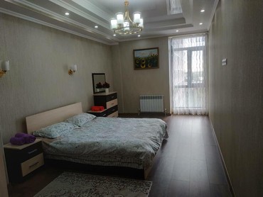 flat near bishkek park: 1 комната, Душевая кабина, Постельное белье, Кондиционер