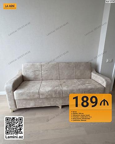 Mebel: LA MINI divan Minimalist üslubda hazırlanmış, açılıb-bazalı mexanizmə — 1