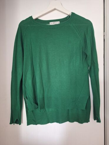 zelene sandale zara: S (EU 36), Cotton, Single-colored, color - Green