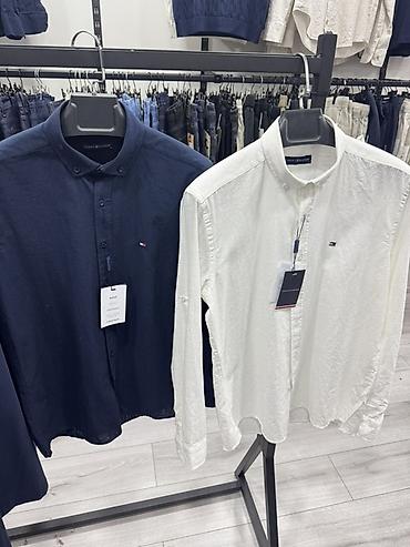Рубашки: Мужская рубашка, S, L, XL, Tommy Hilfiger, Новый, цвет - Белый, Самовывоз — 1