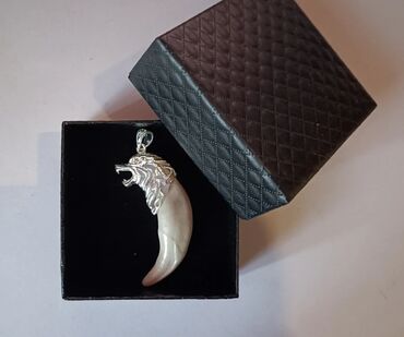 серебряная цепь с кулоном: "turan souvenirs" кулоны из серебра (925 пробы), а так же клык волка