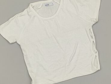 białe letnie bluzki damskie: Top Cropp, M, stan - Dobry