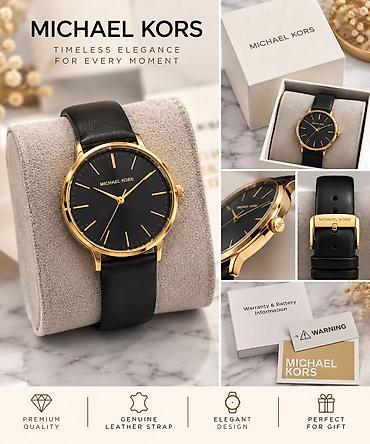 Классикалык сааттар: Часы Michael Kors, классический лаконичный дизайн. США - Корпус — 1