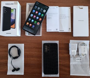 Samsung Galaxy A52, 256 ГБ, цвет - Черный, Сенсорный, Отпечаток пальца, Две SIM карты