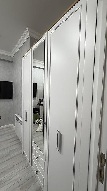 Ev üçün mebel: İşlənmiş, 3 qapılı, Güzgülü, Ağ, Taxta, Açılan, Düz dolab — 8