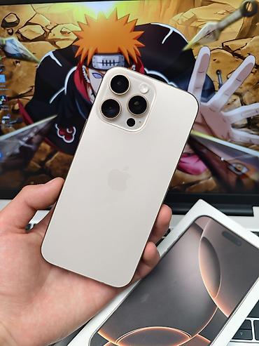 IPhone 16 Pro Max, Б/у, 256 ГБ, Desert Titanium, Коробка, 89 %