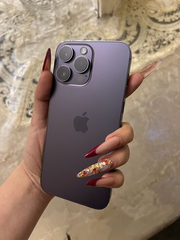 ipone 12 pro max: IPhone 14 Pro Max, 128 GB, Deep Purple, Face ID, Sənədlərlə