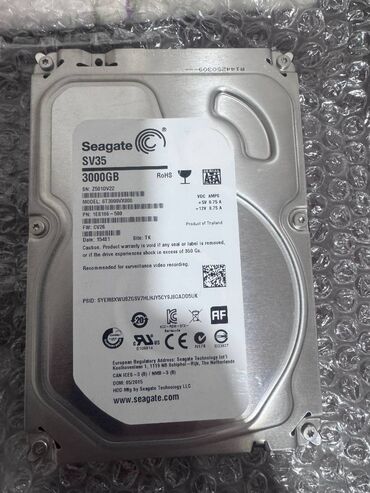 Жесткие диски, переносные винчестеры: Накопитель, Б/у, Seagate, HDD, 3 ТБ, 3.5", Для ПК