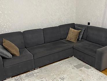 Divanlar: Künc divan, İşlənmiş, Bazalı, Parça, Çatdırılma yoxdur — 2