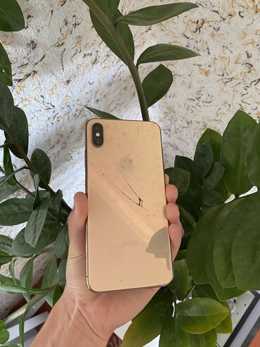 дисплей телефона: IPhone Xs Max, Б/у, 256 ГБ, Rose Gold, Защитное стекло, 100 %