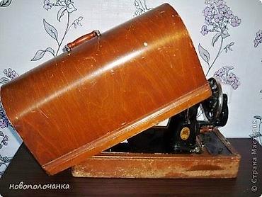 Швейные машины: Швейная машина с ручным приводом в деревянном кофре. - Классическая — 2