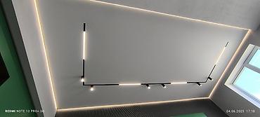 Трековые светильники и споты: Линейная магнитная трековая система освещения - Черный встраиваемый — 8