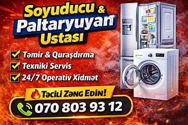 irşad soyuducu samsung: Soyuducu ustası və paltaryuyan ustası xidməti göstərilir. Müxtəlif — 1