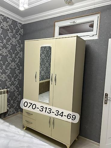 uşaq dolabi: 3 qapılı paltar dolabı - Ölçü: 120×200 sm - Model: mərkəzdə güzgülü 3 — 2