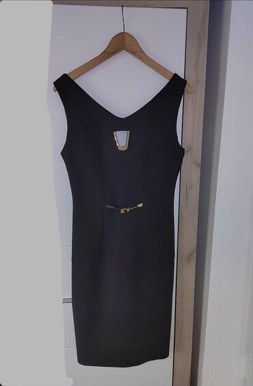 elegantne haljine za punije žene: L (EU 40), bоја - Crna, Večernji, maturski, Na bretele