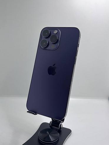 фейс: IPhone 14 Pro Max, Б/у, 256 ГБ, Deep Purple, Защитное стекло, Чехол, 78 % — 4