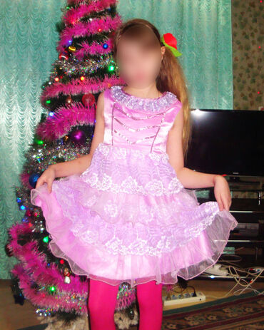 обмен одежды: Детское платье, цвет - Фиолетовый, Новый