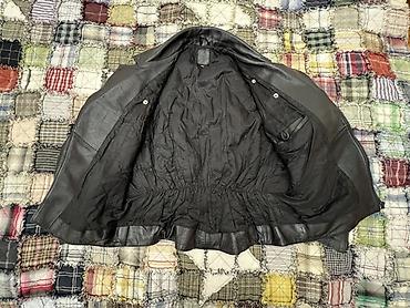 moto godekce: Dəbilqə düyməli motosiklet üslublu qara dəri gödəkçə. Razmer M,L, XL — 5