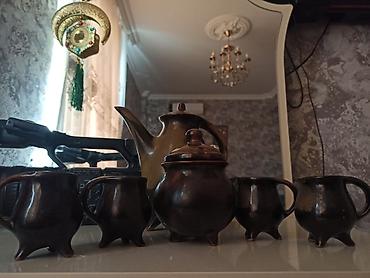 qedimi sufre: Çay dəsti, rəng - Qəhvəyi, Keramika — 2