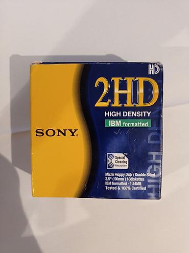 usb dvd: Məhsul: Sony 3.5” (90 mm) 2HD disketlər — High Density, IBM formatlı — 6