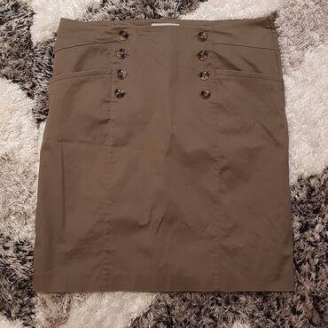 duge suknje zara: XL (EU 42), Midi, color - Brown