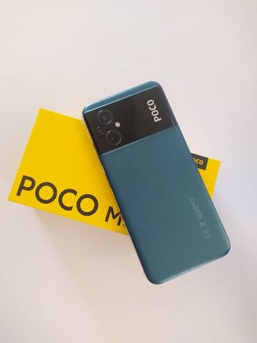 телефон кант: Poco M5, Новый, 128 ГБ, цвет - Зеленый, 2 SIM