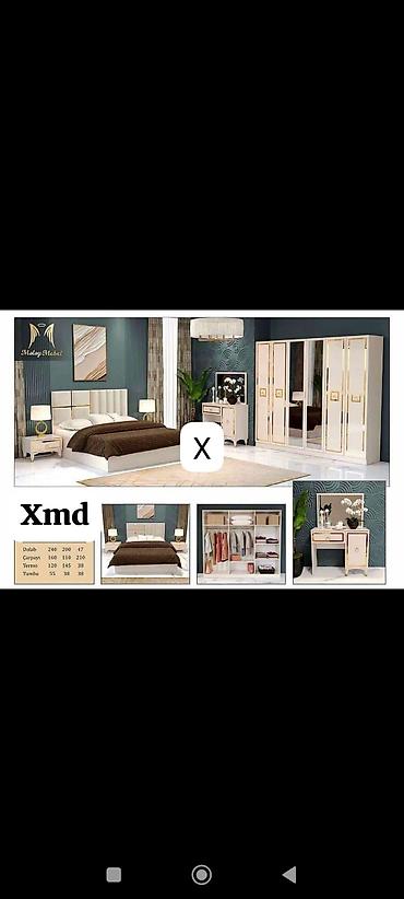guzgu termo: Yataq otağı mebel dəsti – XMD modeli Dəst tərkibi: - Dolab: 240 × 200 — 1