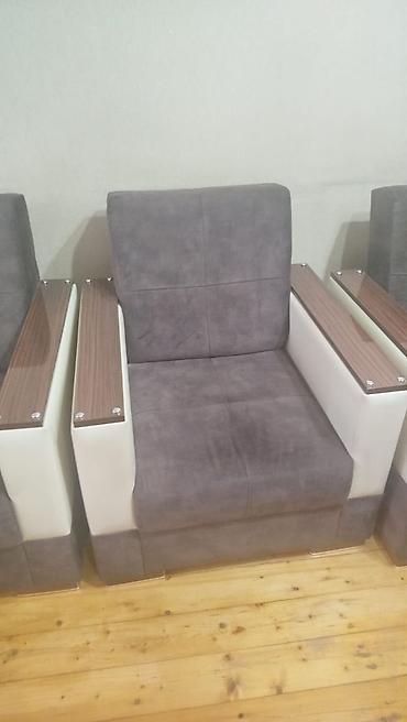 termo modelleri: Qonaq otağı üçün dəst – 1 divan + 2 kreslo - Rəng: tünd qəhvəyi — 2