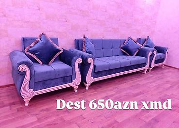 divan kreslo dəsti: Divan-kreslo dəsti - Komplekt: 1 ədəd 3 nəfərlik divan + 2 ədəd — 2