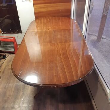 bag ucun stol stullar: Qonaq masası, İşlənmiş, Açılan, Oval masa
