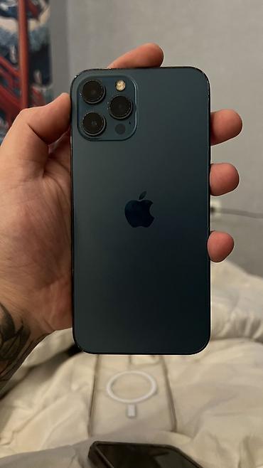 Apple iPhone: IPhone 12 Pro Max, Б/у, 256 ГБ, Pacific Blue, Чехол, 100 % — 1