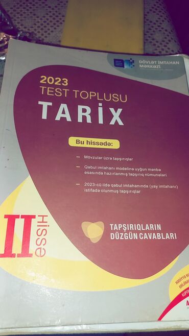 Testlər: Azərbaycan Tarixi Testlər 11-ci sinif, DİM, 2-ci hissə, 2023 il