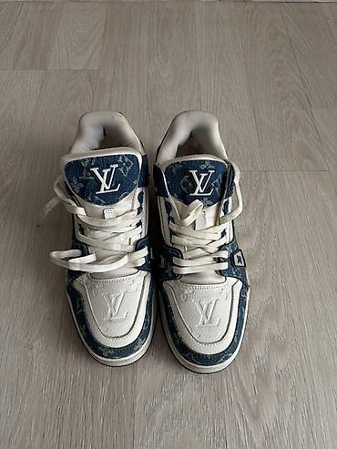 louis: Кроссовки Louis Vuitton Trainer, синие/белые - Силуэт Trainer с — 2